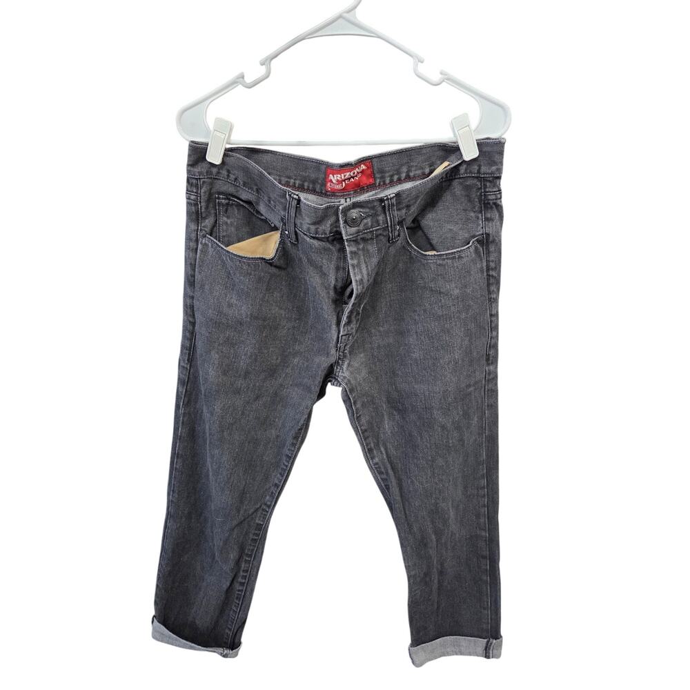 Charcoal Straight Leg Jeans - Arizona - 34x34